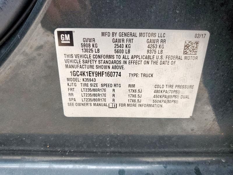 2017 CHEVROLET SILVERADO K3500 HIGH COUNTRY K3500 HIGH COUNTRY 13