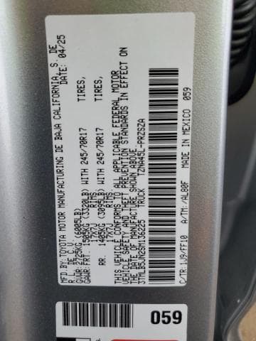 2025 TOYOTA TACOMA DOUBLE CAB DOUBLE CAB DOUBLE CAB 12