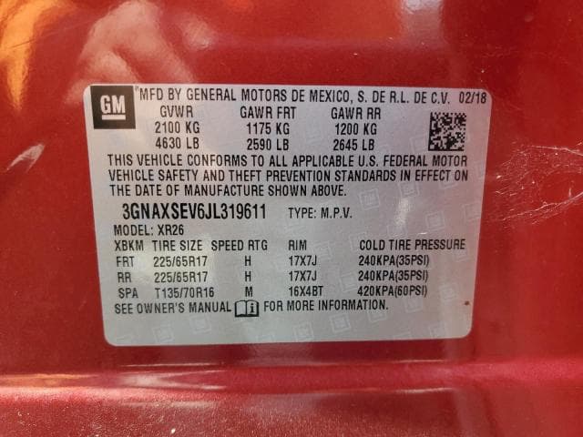 2018 CHEVROLET EQUINOX LT 13