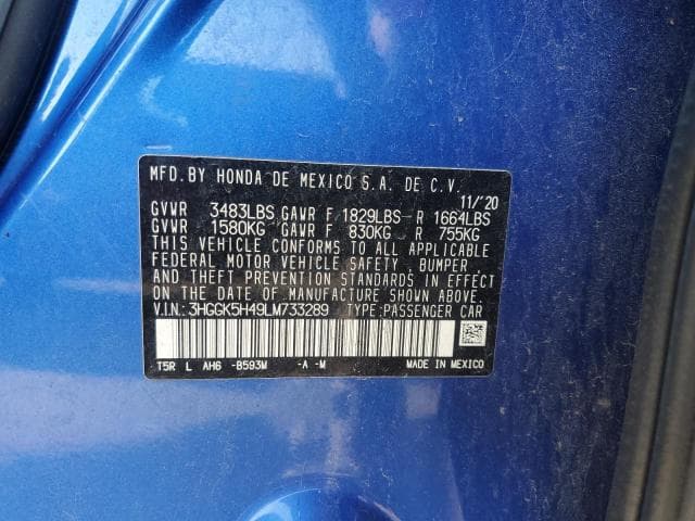 2020 HONDA FIT LX 13