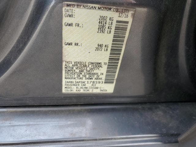 2017 NISSAN ALTIMA 3.5SL 3.5SL 13