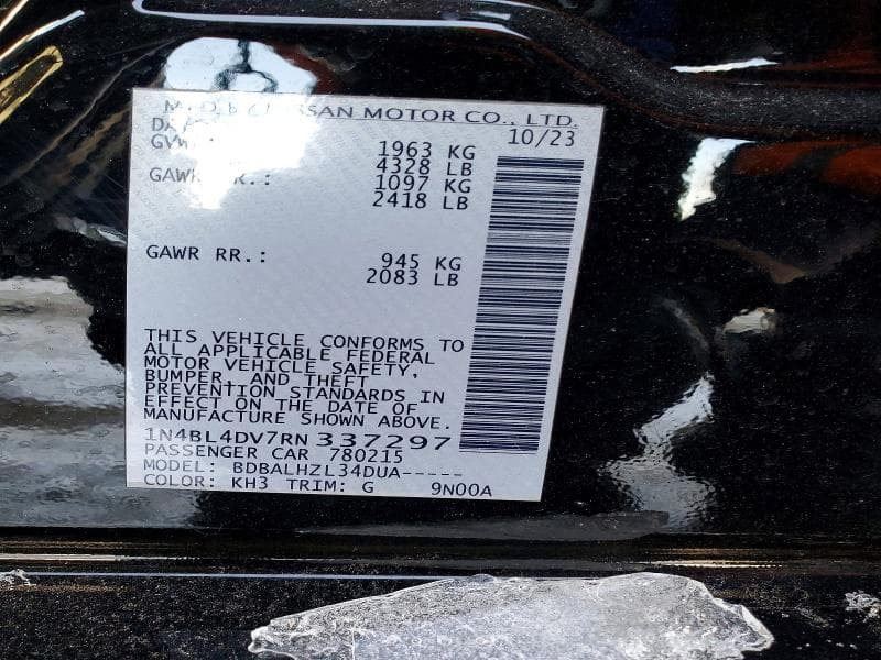 2024 NISSAN ALTIMA SV 12