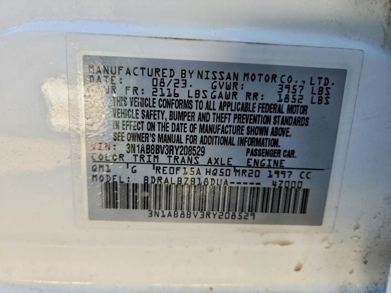 2024 NISSAN SENTRA S 12