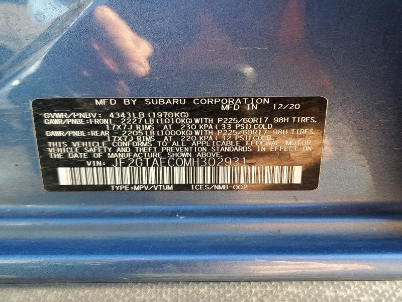 2021 SUBARU CROSSTREK PREMIUM 13