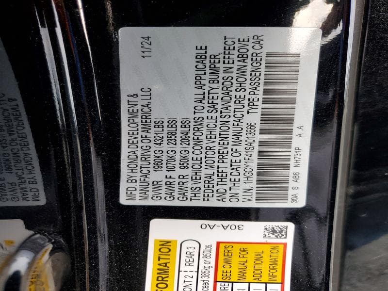 2025 HONDA ACCORD SE SE 13