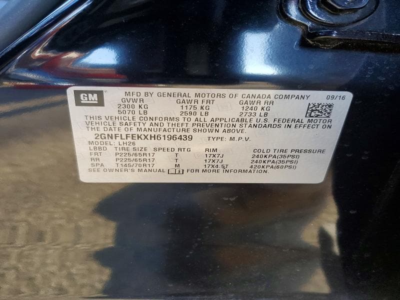2017 CHEVROLET EQUINOX LT LT 13