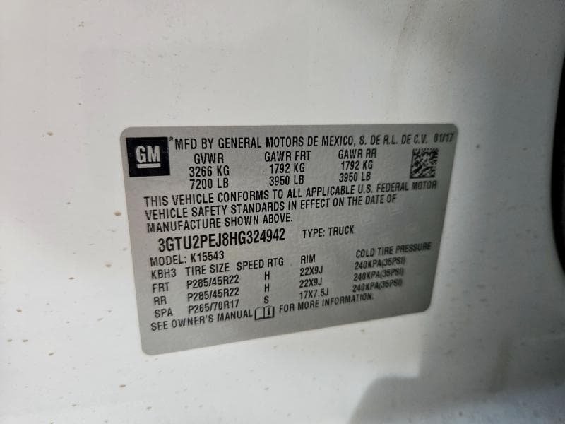 2017 GMC SIERRA K1500 DENALI 12