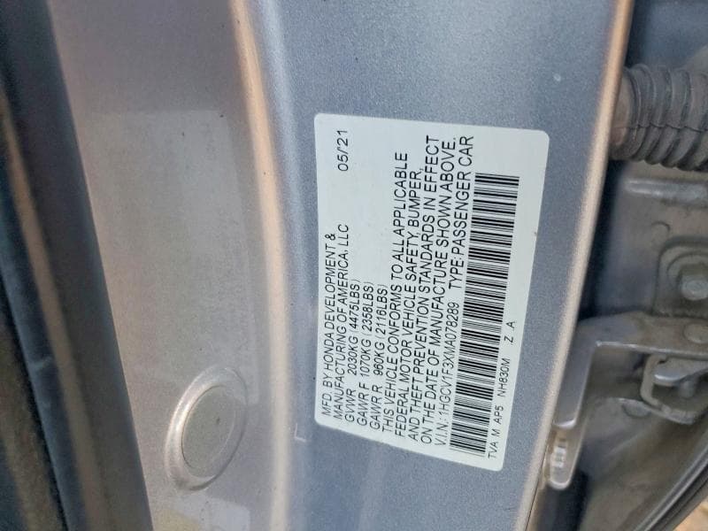 2021 HONDA ACCORD SPORT 12