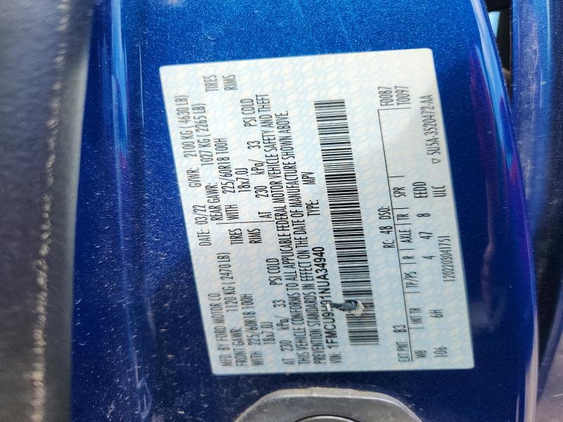 2022 FORD ESCAPE SEL SEL 13