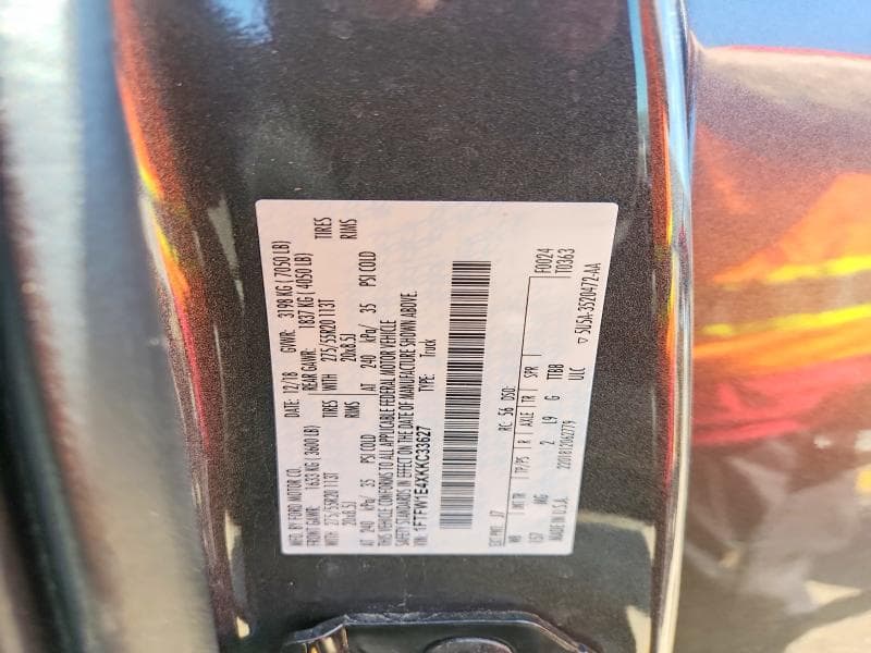 2019 FORD F150 SUPERCREW SUPERCREW 13
