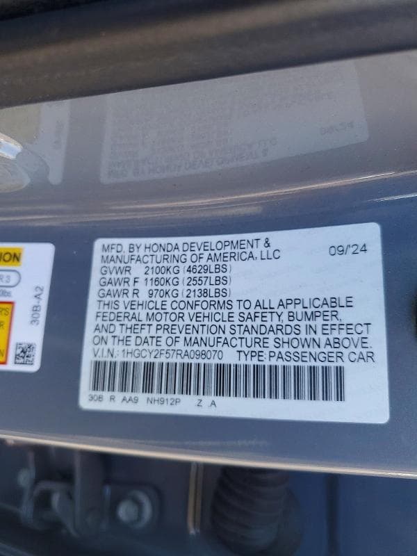 2024 HONDA ACCORD HYBRID SPORT 12