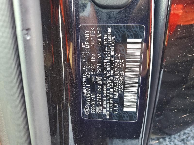 2018 GENESIS G80 3.8 12