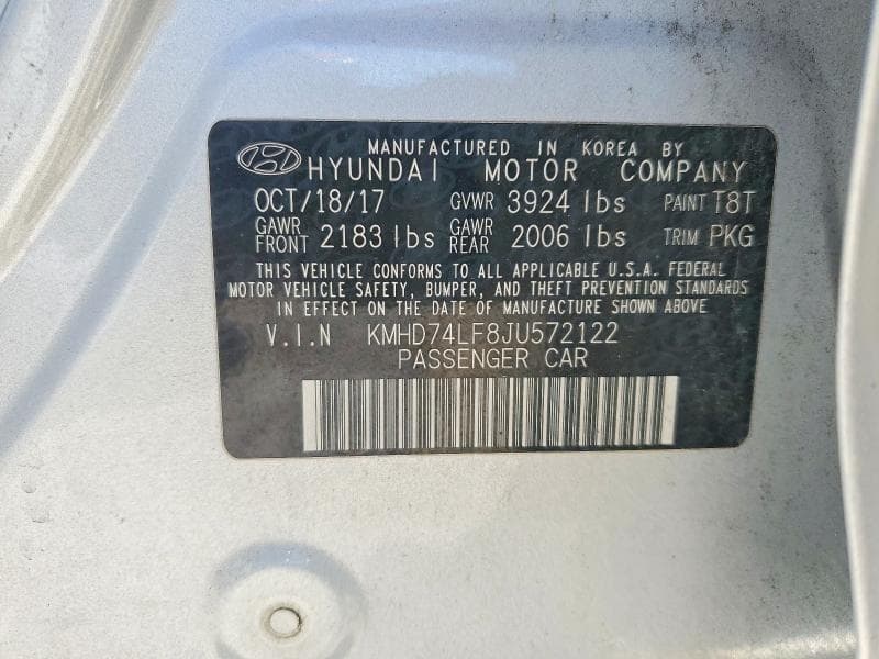 2018 HYUNDAI ELANTRA SE 13