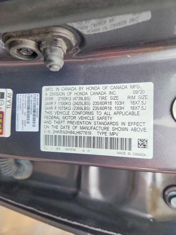 2020 HONDA CR-V EXL EXL 13