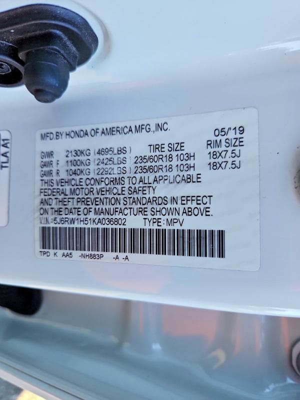 2019 HONDA CR-V EX EX 13