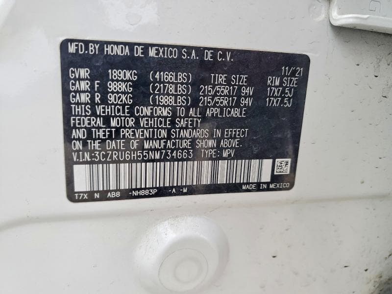 2022 HONDA HR-V 14