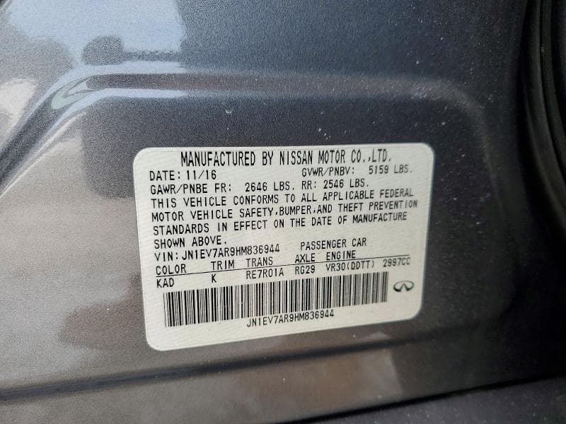 2017 INFINITI Q50 BASE 13