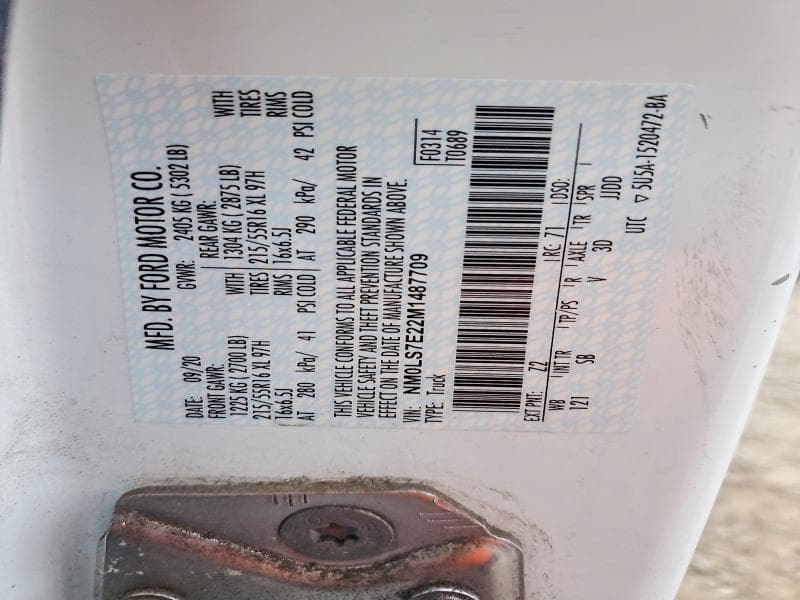 2021 FORD TRANSIT CONNECT 12