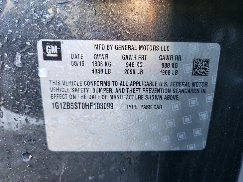 2017 CHEVROLET MALIBU LS LS 12