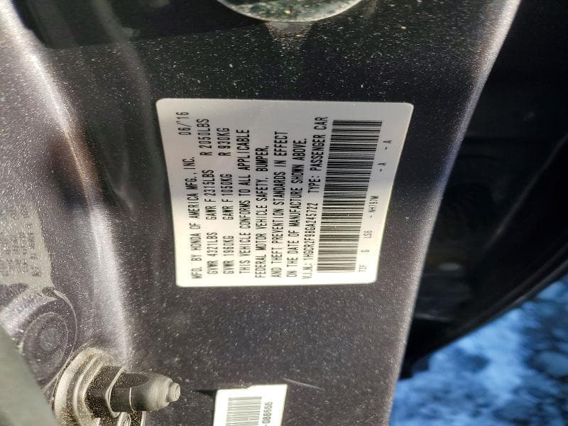 2016 HONDA ACCORD EXL EXL 12
