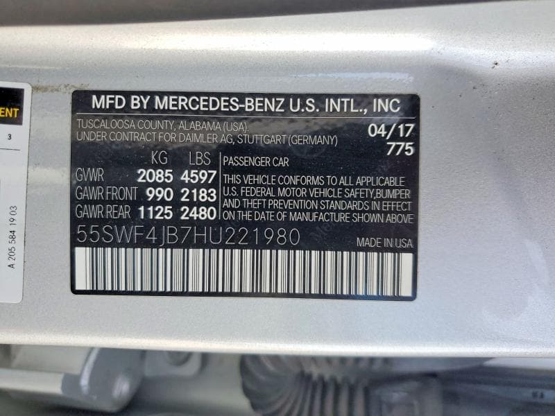 2017 MERCEDES-BENZ C 300 300 13