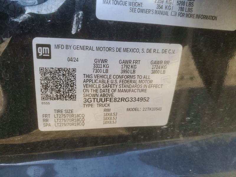 2024 GMC SIERRA K1500 AT4X K1500 AT4X 12