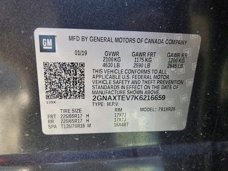 2019 CHEVROLET EQUINOX LT 13