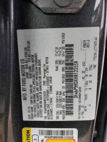 2017 FORD FUSION SE 12