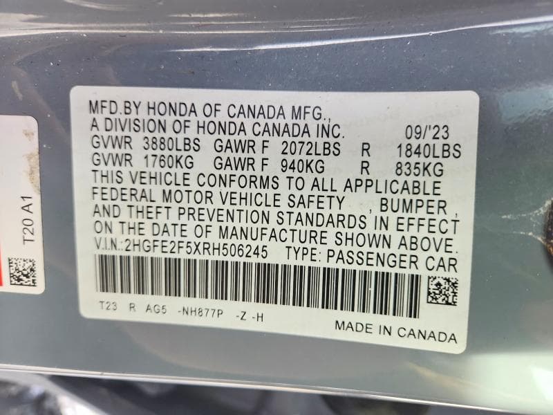 2024 HONDA CIVIC SPORT 13