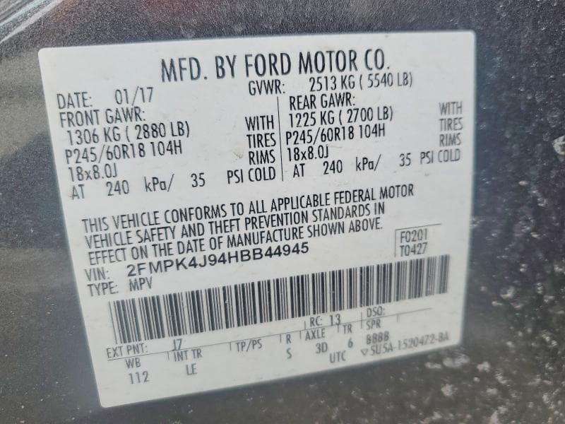 2017 FORD EDGE SEL SEL 13