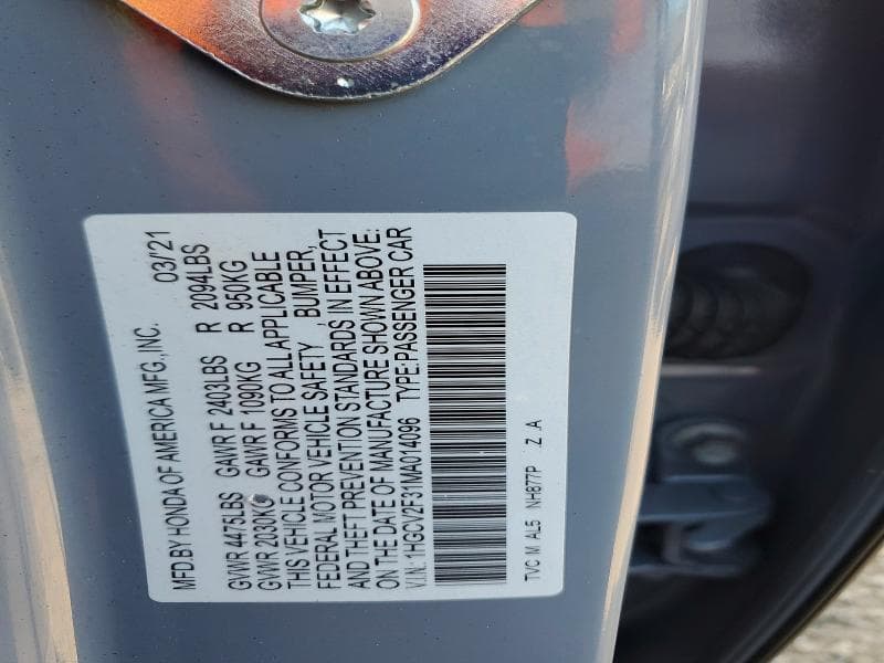 2021 HONDA ACCORD SPORT 12