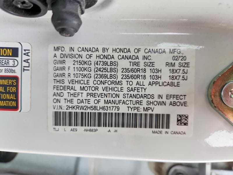 2020 HONDA CR-V EX 13