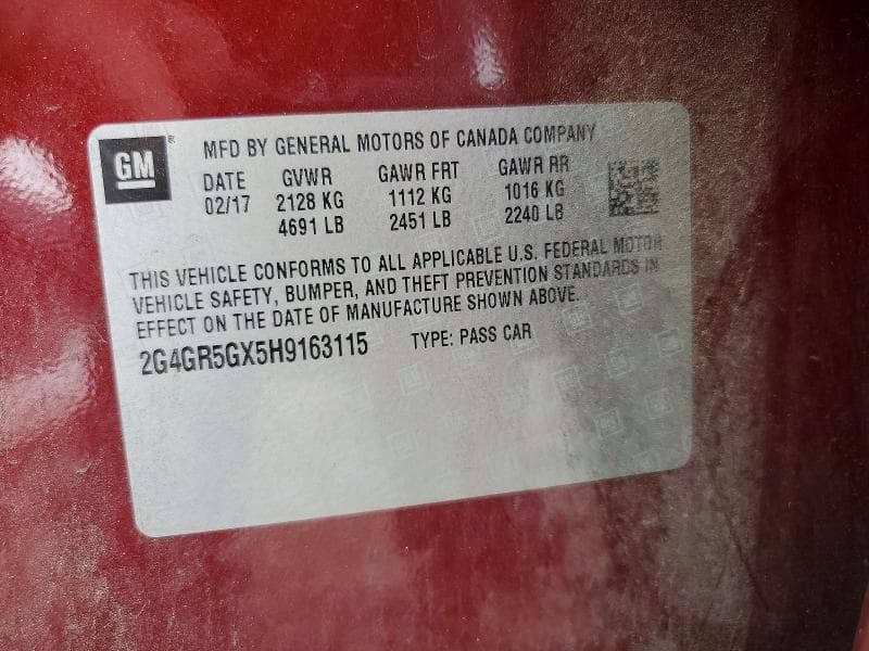 2017 BUICK REGAL PREMIUM 12