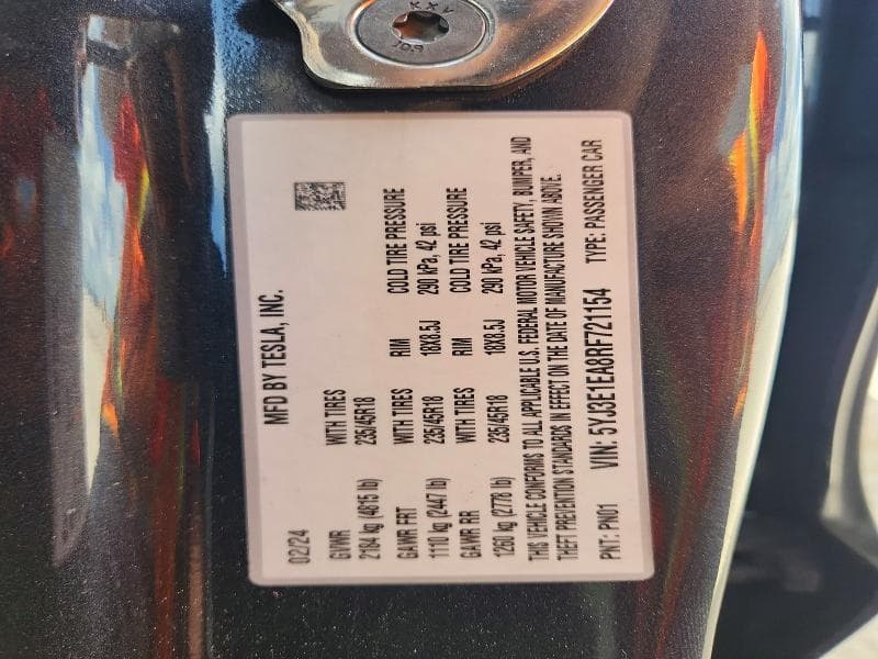 2024 TESLA MODEL 3 12