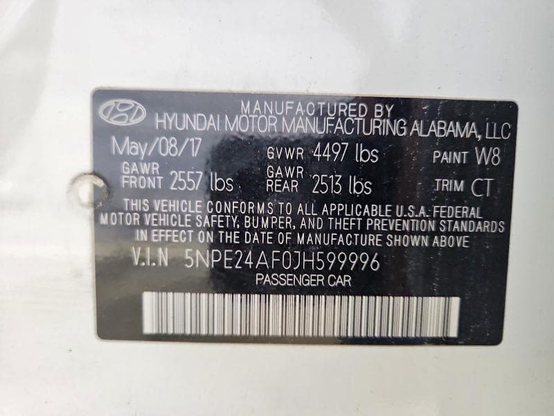 2018 HYUNDAI SONATA SE SE 12