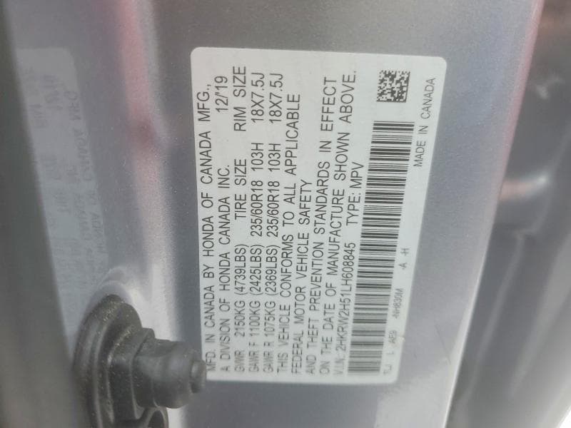 2020 HONDA CR-V EX 13