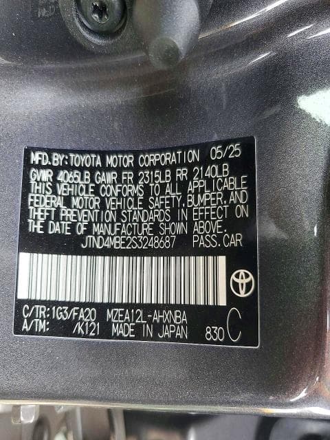2025 TOYOTA COROLLA SE SE 12