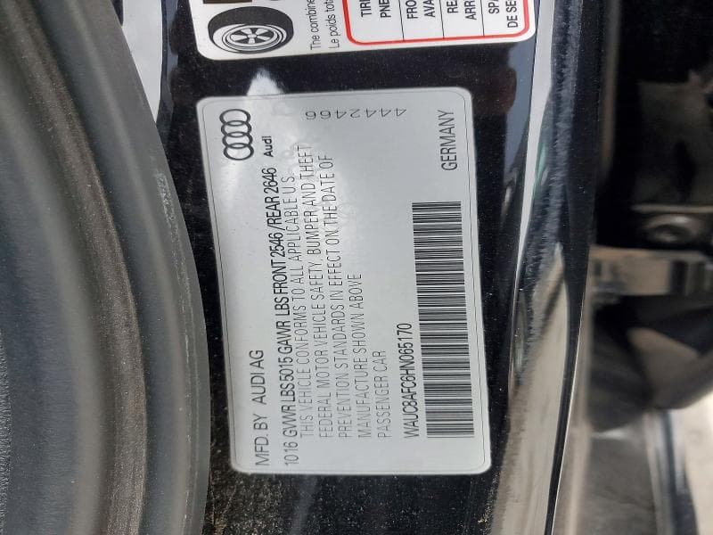 2017 AUDI A6 PREMIUM PREMIUM 12