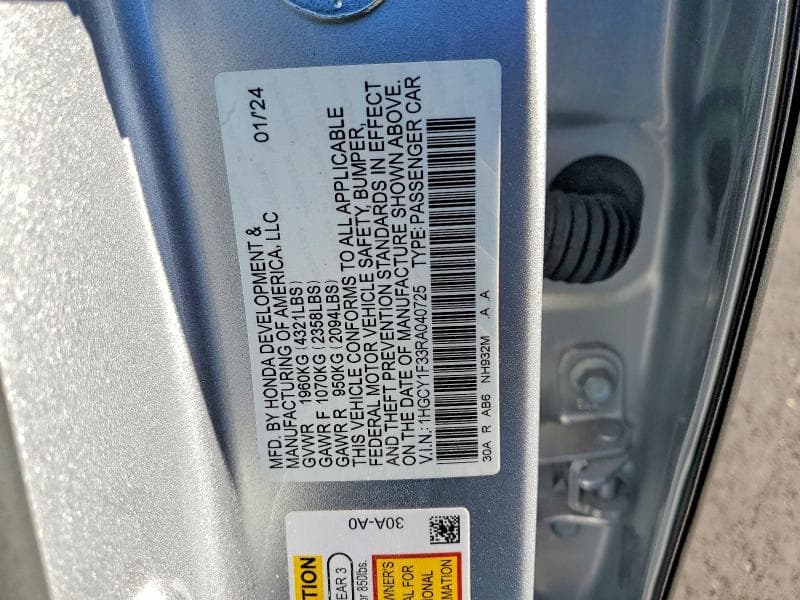 2024 HONDA ACCORD EX 12