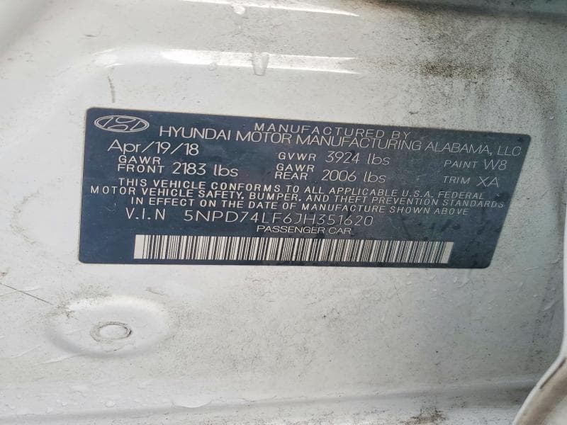 2018 HYUNDAI ELANTRA SE SE 12
