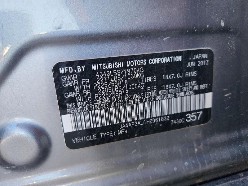 2017 MITSUBISHI OUTLANDER SPORT ES 12