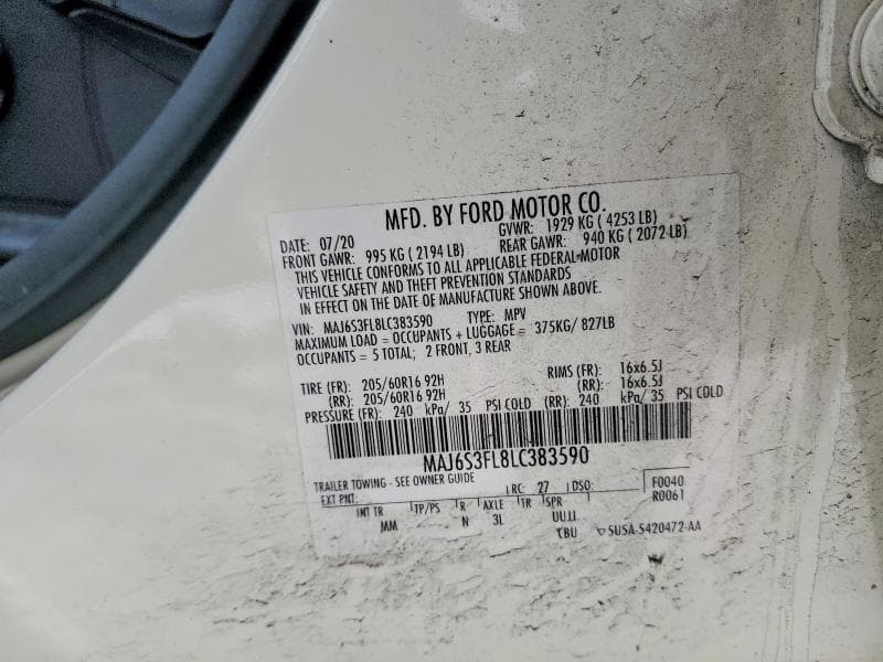2020 FORD ECOSPORT S S 13