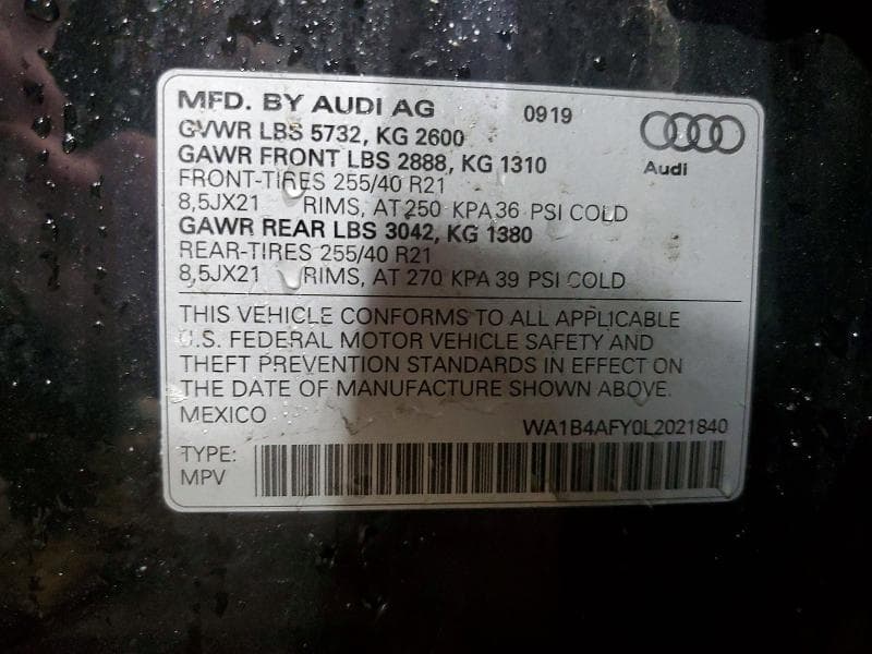2020 AUDI SQ5 PREMIUM PLUS PREMIUM PLUS 12
