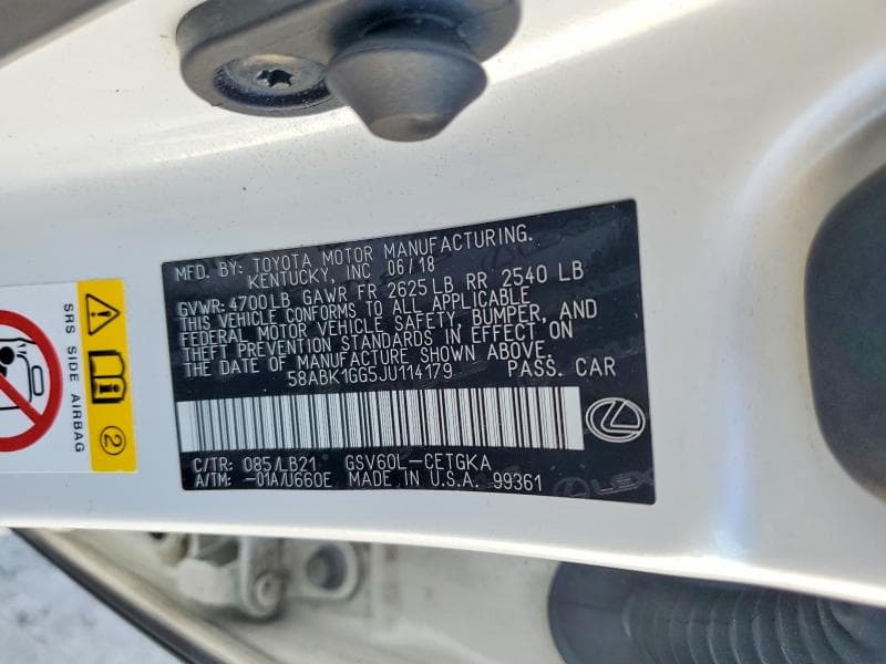 2018 LEXUS ES 350 12