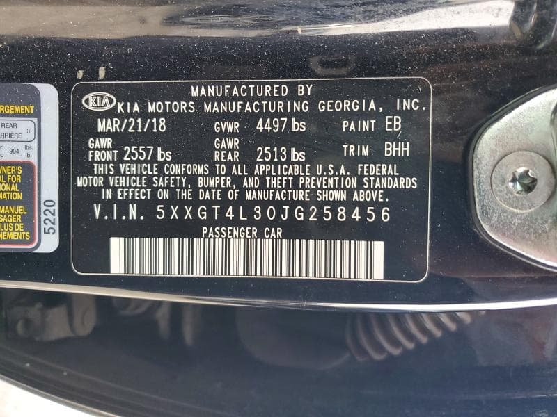 2018 KIA OPTIMA LX 12