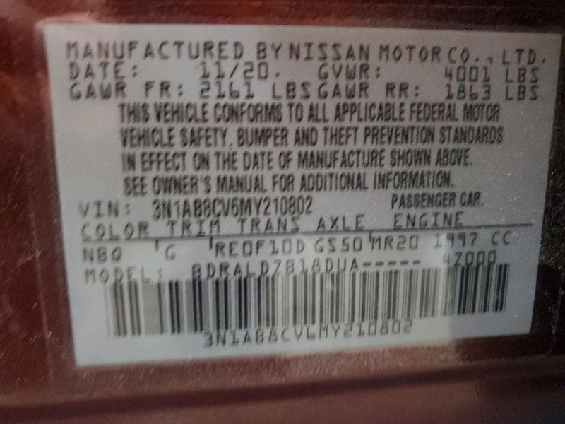2021 NISSAN SENTRA SV 13