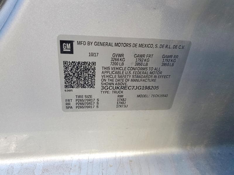 2018 CHEVROLET SILVERADO K1500 LT 12
