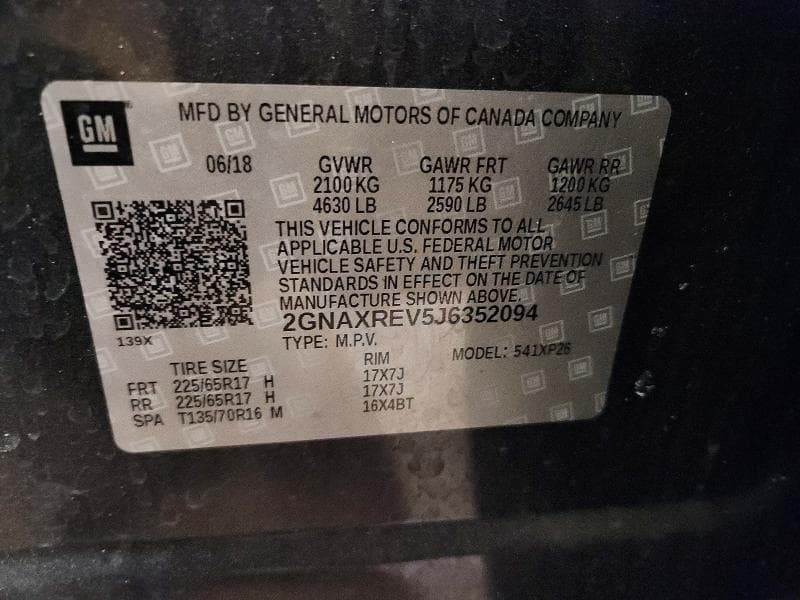 2018 CHEVROLET EQUINOX LS 12