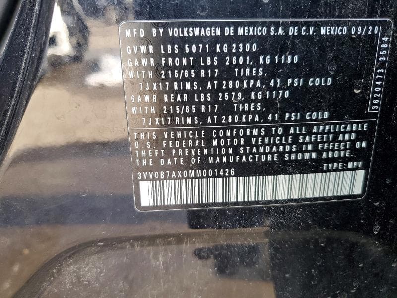 2021 VOLKSWAGEN TIGUAN S S 13