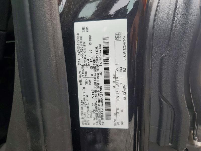 2024 FORD TRANSIT T-350 10